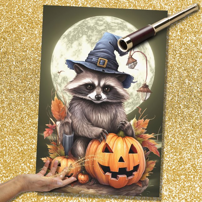 Halloween Raccoon 2 Decoupage Paper (Creator Uploaded)