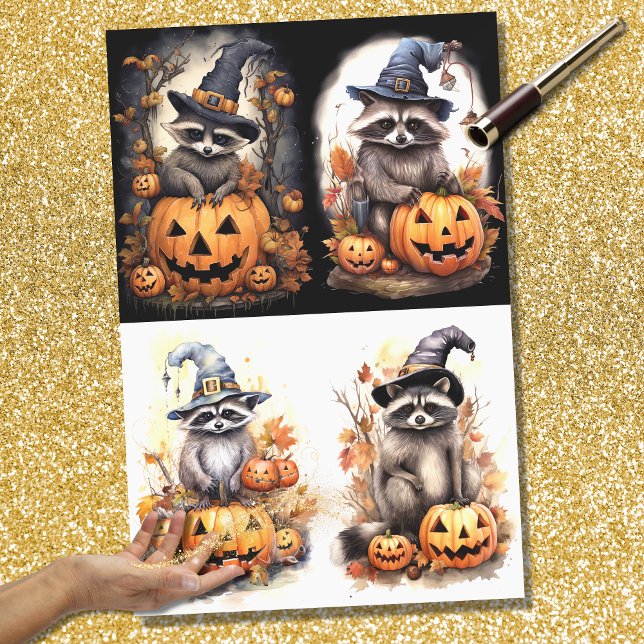 Halloween Raccoon Collage 1 Decoupage Paper (Creator Uploaded)
