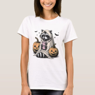 Halloween Raccoon Ghost T-Shirt