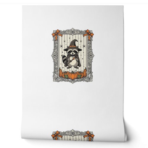 Halloween Raccoon Witch Pumpkin Vintage Cute_1 Wallpaper