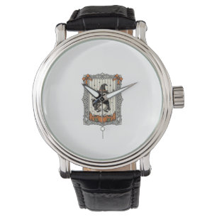 Halloween Raccoon Witch Pumpkin Vintage Cute_1 Watch