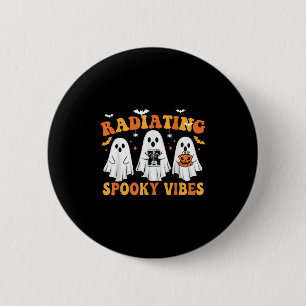 Halloween Radiating Spooky Vibes Ghost X-ray Radio Button