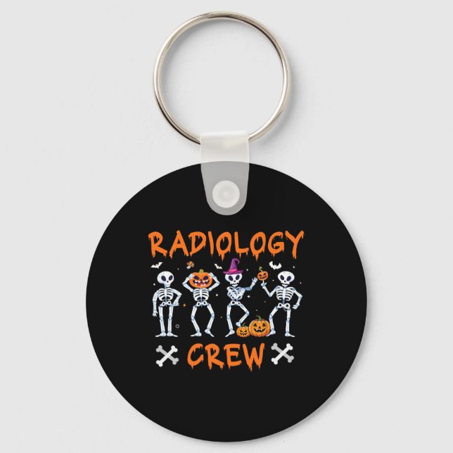 Halloween Radiology Fall Autumn Rad Tech X-ray Tec Keychain (Front)