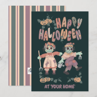 Halloween Rag Doll Zombies (1) - Greeting Card