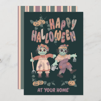 Halloween Rag Doll Zombies (1) - Greeting Card