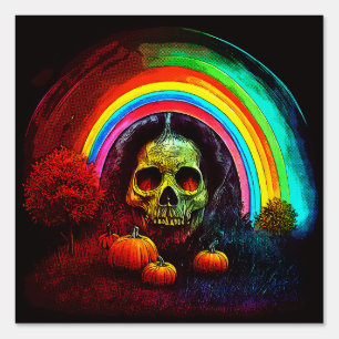 Halloween Rainbow Of Evil Sign