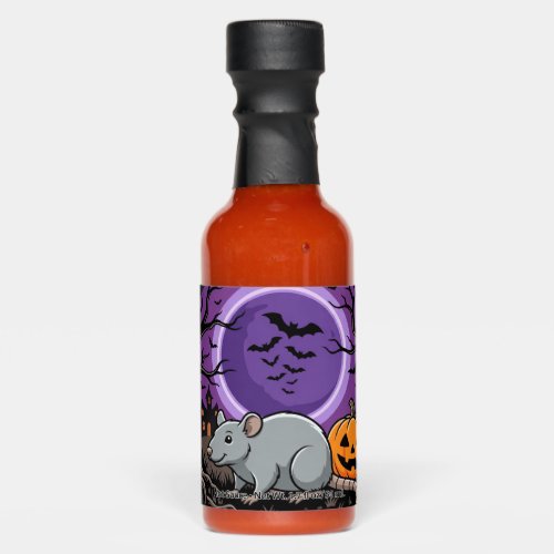 Halloween Rat Moonlit Pumpkin Vector Design Hot Sauces
