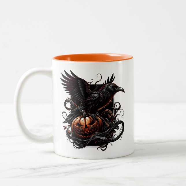 Halloween Raven Coffee Mug (Left)