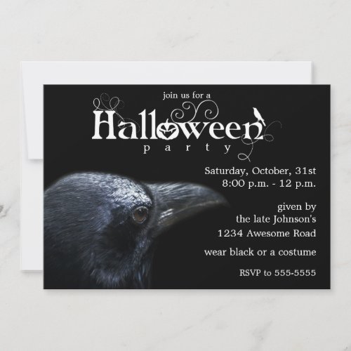 Halloween Raven Invitation