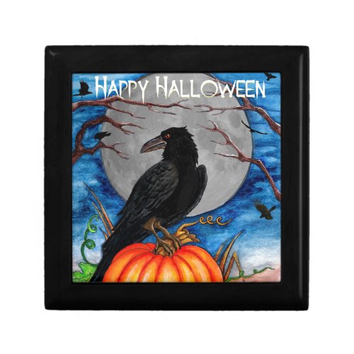 Halloween Raven Jewelry Box