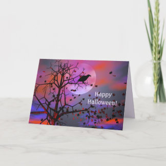 Halloween Raven Night Card