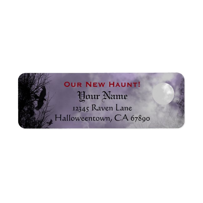 Halloween Raven Purple Sky Custom New Address