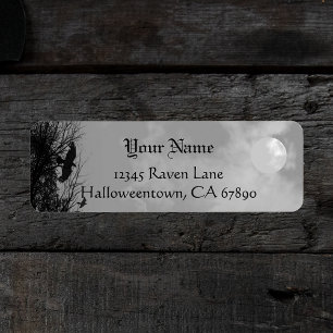 Halloween Raven Sky Custom Return Address Label