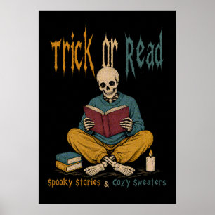 Halloween Reading Book Lover Poster