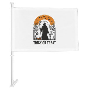 Halloween Reaper Trick Or Treat Vintage Spooky_1 Car Flag