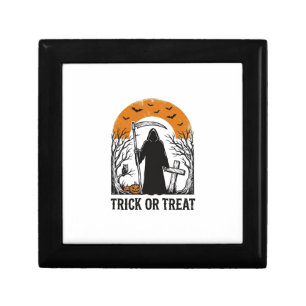Halloween Reaper Trick Or Treat Vintage Spooky_1 Gift Box