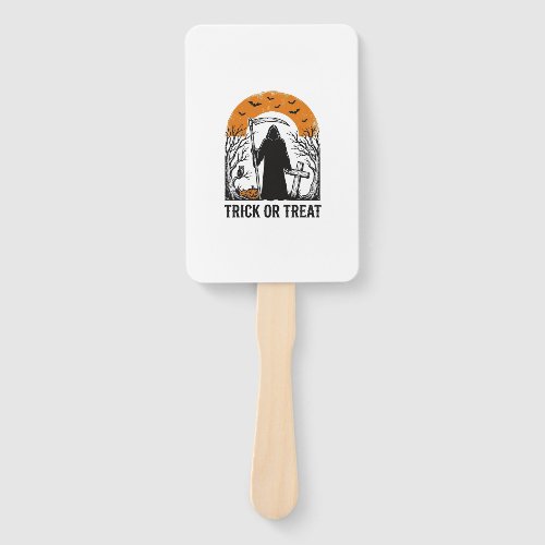 Halloween Reaper Trick Or Treat Vintage Spooky_1 Hand Fan