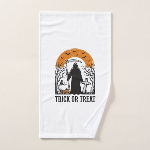 Halloween Reaper Trick Or Treat Vintage Spooky_1 Hand Towel