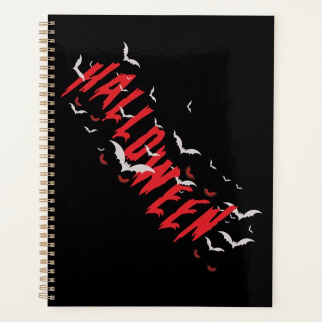 Halloween Red Scary Eyes Planner (Front)