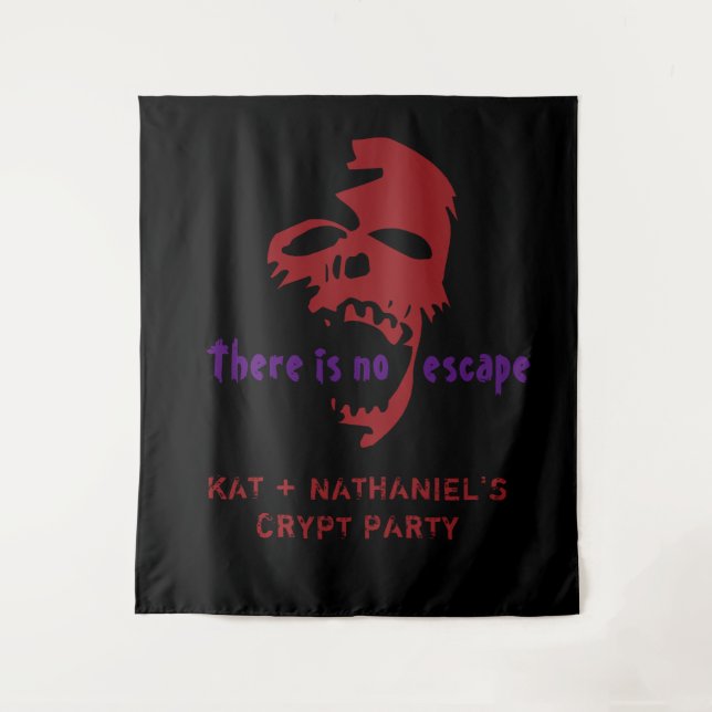 Halloween Red Skull Horror Theme Party Backdrop (Front)