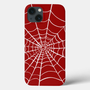 Halloween Red White Spider Web  iPhone 13 Case