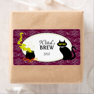 Halloween Red Wine / Glass Label