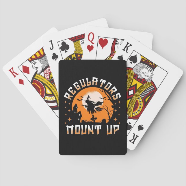 Halloween Regulators Mount Up Poker Cards (Back)