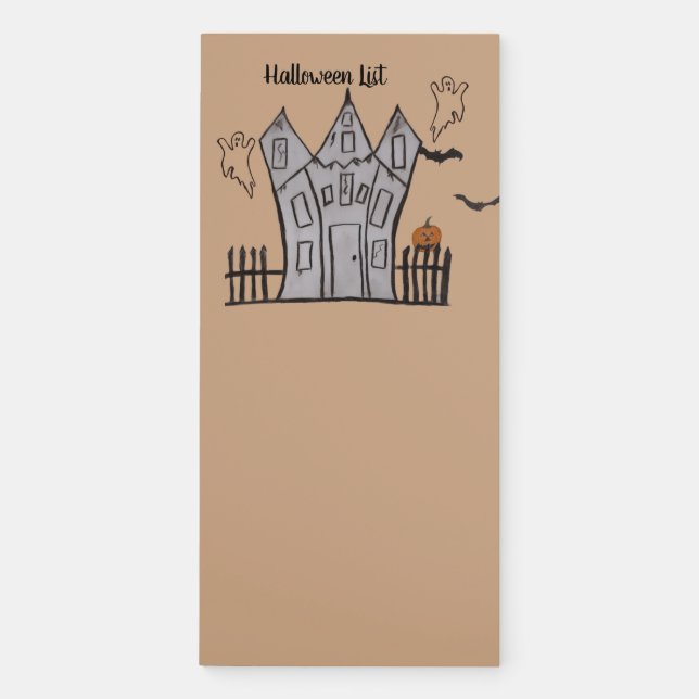 Halloween Reminder Magnetic Notepad (Front)