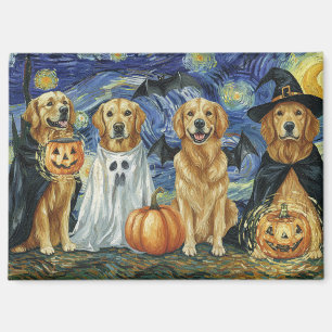 Halloween Retriever Dogs Ghost Boo Witch Costume Magnet
