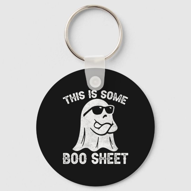 Halloween Retro Boo Ghost This Is Some Boo Sheet  Keychain (Front)