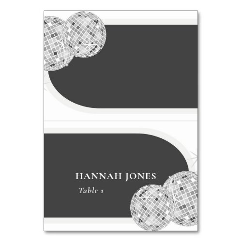 Halloween Retro Disco Ball Wedding Place Cards