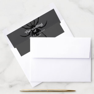 Halloween Retro Disco Spiders & Disco Ball Wedding Envelope Liner