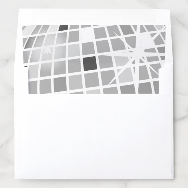 Halloween Retro Disco Spiders & Disco Ball Wedding Envelope Liner (In Envelope)