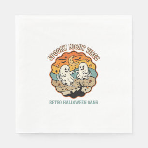 Halloween Retro Ghost Night Napkins