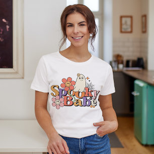 HALLOWEEN RETRO GROOVY SPOOKY BABE GHOST T-Shirt