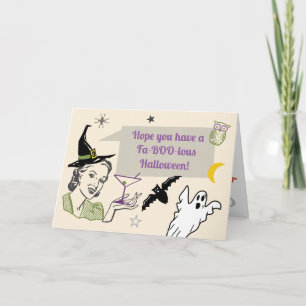 Halloween Retro Humor Faboolous Custom Text Card
