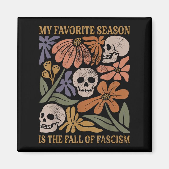 Halloween Retro My Favorite Season Is The Fall Of  Magnet (Front)