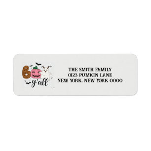 Halloween Retro Return address label