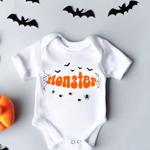 Halloween Retro, Spooky Body, Spooky Season, Scary Baby Bodysuit