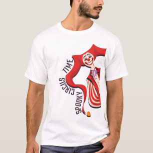 Halloween Retro Spooky Clown Colorful Funny Circus T-Shirt