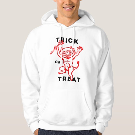 Halloween Retro Vintage Kitsch Little Devil Hoodie