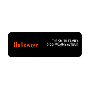 HALLOWEEN RETURN ADDRESS LABEL