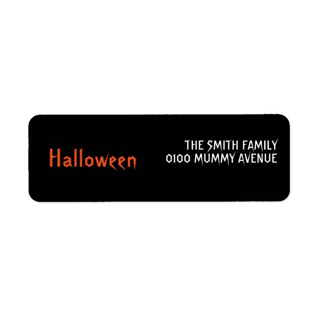 HALLOWEEN RETURN ADDRESS LABEL (Front)