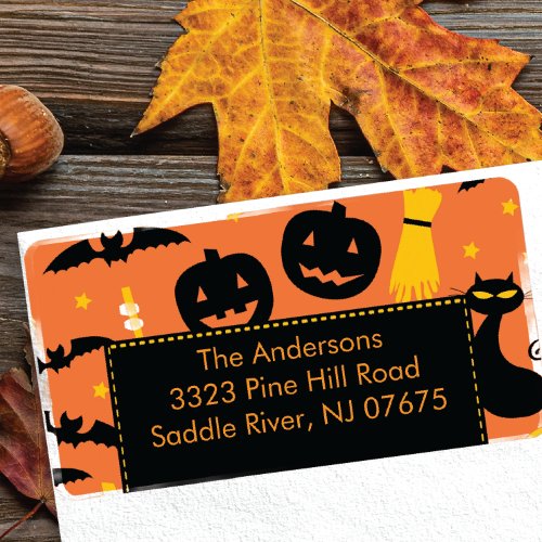 Halloween Return Address Label Fun Pumpkin