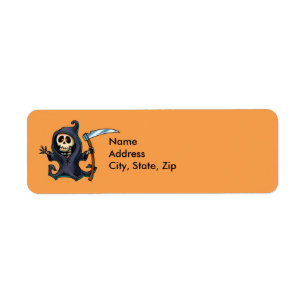 Halloween Return Address Label - Grim Reaper