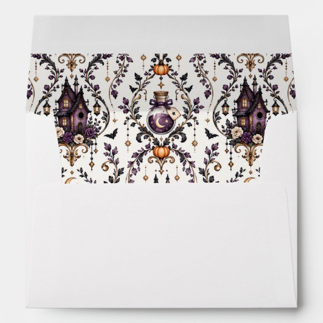 Halloween Return Address on Back Flap Envelope (Back (Bottom))