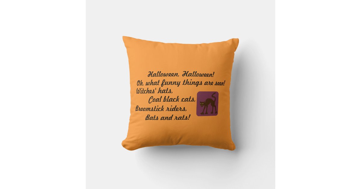 Halloween Rhyme Pillow Zazzle