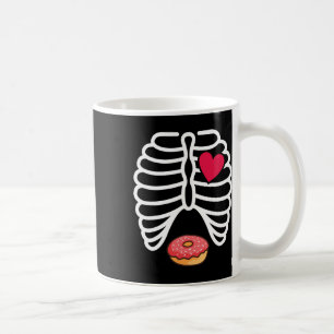 Halloween Rib Cage Donut Lover Skeleton Funny Wome Coffee Mug