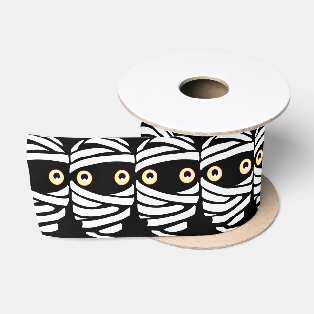 Halloween Ribbon Boo! Halloween Mummy Ribbon (Spool)