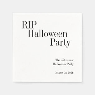 Halloween RIP Black and White Party Napkins